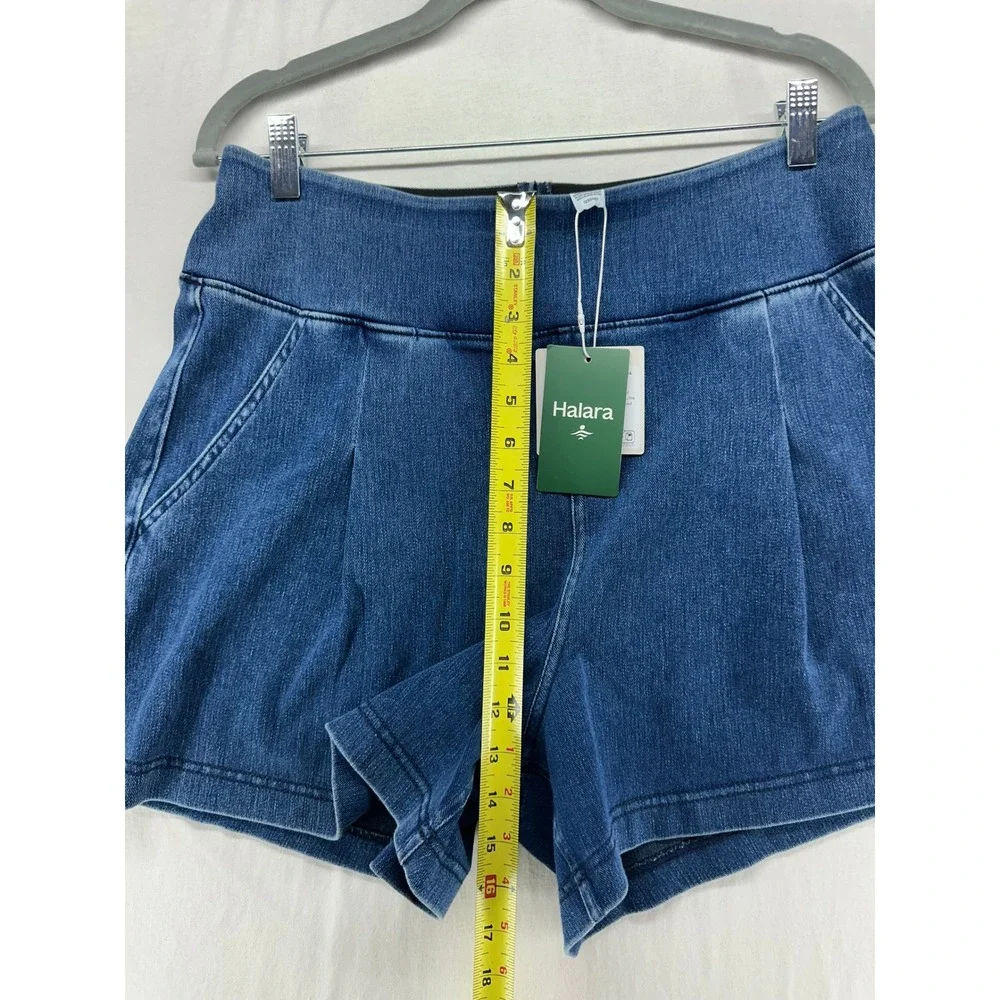 Halara Flex High Waisted Denim Casual Baggy Shorts 4'' with Pockets Size L